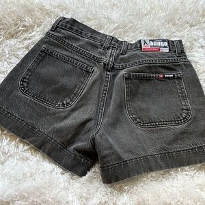 Awesome Vintage BONGO High Rise Denim Jean Shorts Double Black Size 5. 90s